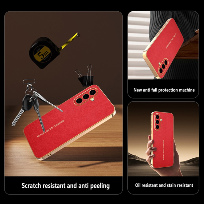 A-One Brand - Galaxy A57 Mobilskal Litchi Texture Anti Scratch