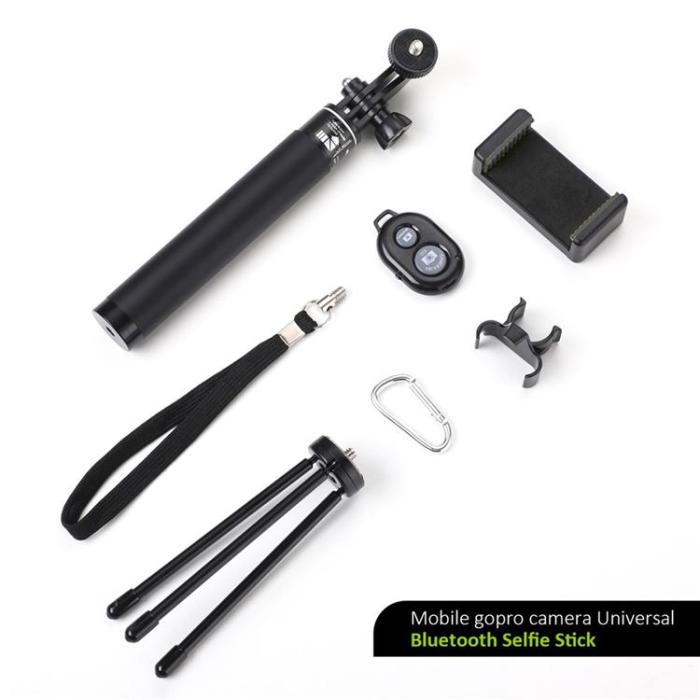 OEM - 5-delad Utdragbar Bluetooth-Selfiestick med Tripod H611 - Svart