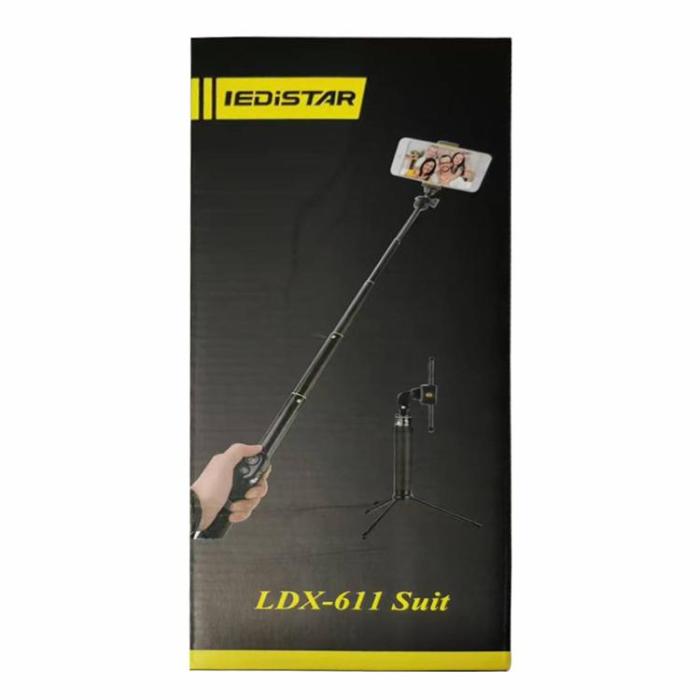 OEM - 5-delad Utdragbar Bluetooth-Selfiestick med Tripod H611 - Svart