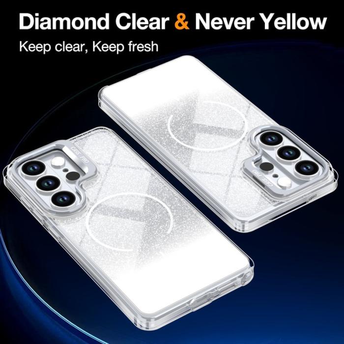 OEM - Samsung Galaxy S26 Ultra Skal Magnetiskt Gradient Glittrigt TPU - Vit