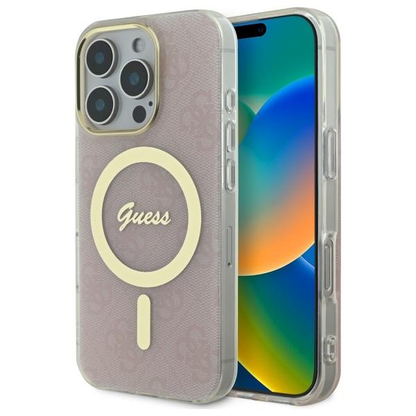 Guess Mobilskal till iPhone 16 Pro MagSafe IML 4G - Rosa | 2353 | AlltMobil