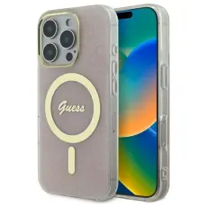 Guess - Guess iPhone 16 Pro Max Mobilskal MagSafe IML 4G - Rosa