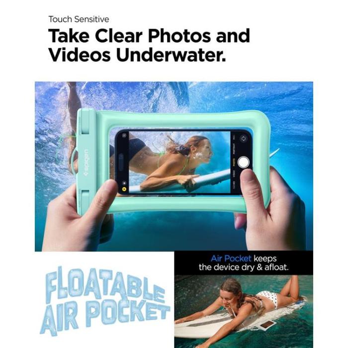 UTGATT - Spigen Vattentätt universalt Mobilfodral - Mint