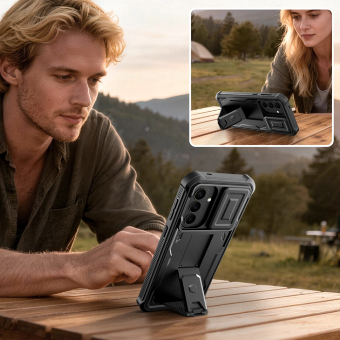 Tech-Protect - [2-Pack] Tech-Protect Mobilskal För Galaxy A57 5G Kevlar Camplus - Svart