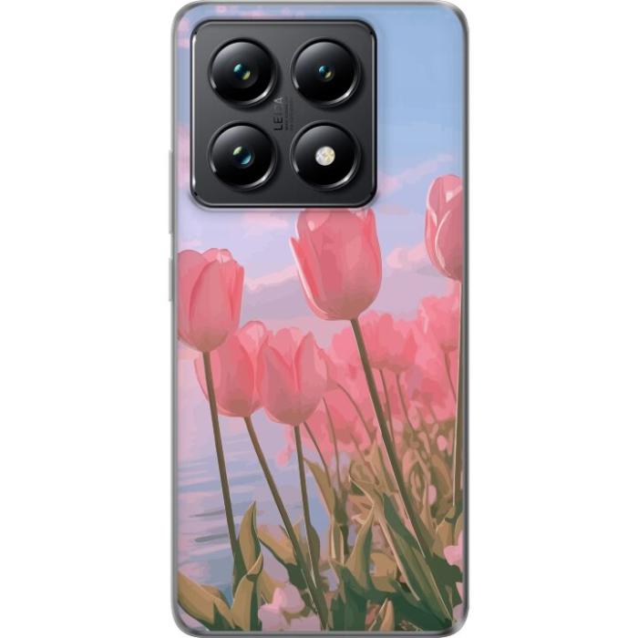 iSecrets - Mobilskal till Xiaomi 14T Pro med Rosa Tulpaner