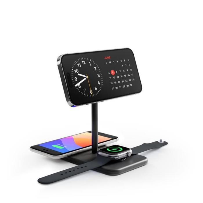 Twelve South - Twelve South 3-in-1 Trådlös Laddare Magsafe iPhone, Apple Watch, AirPods - Svart