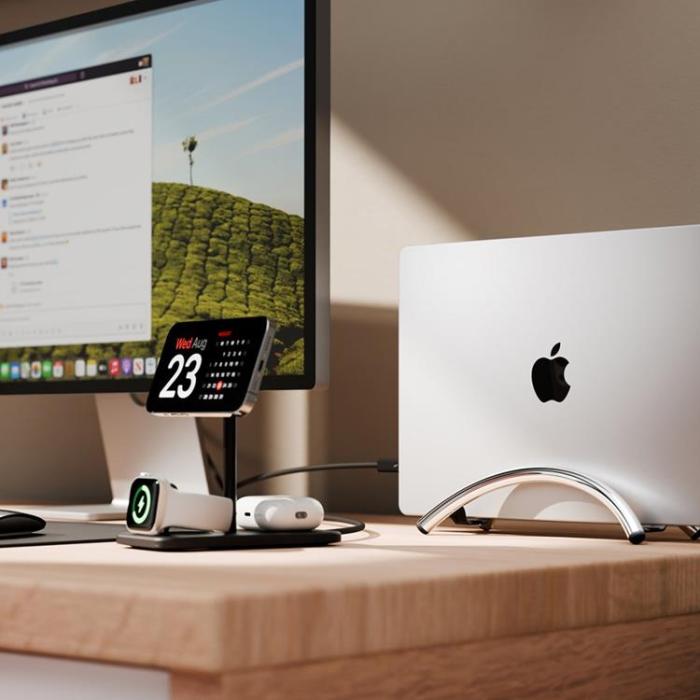 Twelve South - Twelve South 3-in-1 Trådlös Laddare Magsafe iPhone, Apple Watch, AirPods - Svart