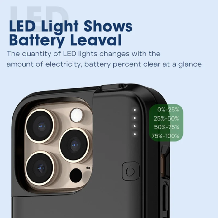 A-One Brand - iPhone 16 Pro Batteriskal 5000mAh N2004 - Svart