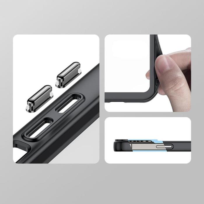 OEM - iPhone 12 Pro Max Skal Outer Space med en Gelram - Blå