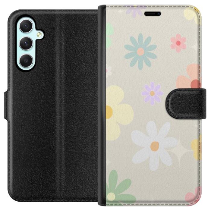 iSecrets - Plånboksfodral till Samsung Galaxy A34 med fejdande blommor