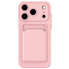 A-One Brand - iPhone 17 Pro Max Mobilskal Korthållare TPU - Rosa