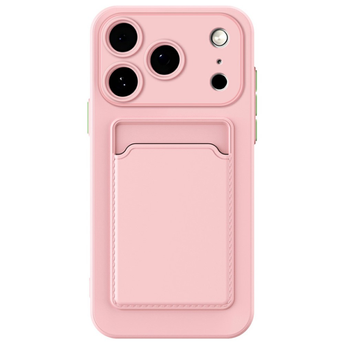 A-One Brand - iPhone 17 Pro Max Mobilskal Korthållare TPU - Rosa