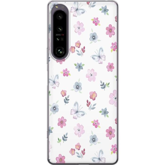 iSecrets - Mobilskal till Sony Xperia 1 IV med Blommor och fjärillar