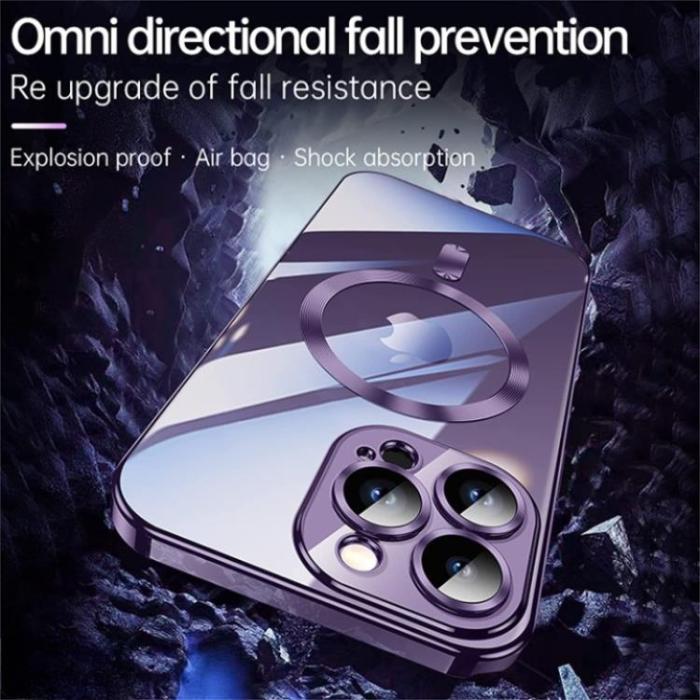 A-One Brand - iPhone 15 Pro Max Mobilskal Magsafe Electroplating - Silver