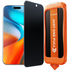 Torras - Torras iPhone Air Härdat Glas Skärmskydd Privacy - Svart