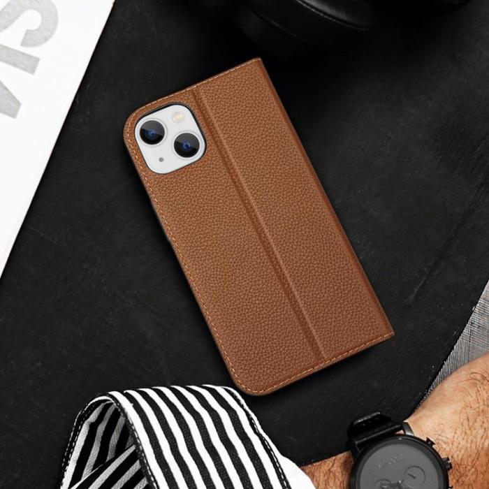 Dux Ducis - Dux Ducis iPhone 14 Plus Plånboksfodral Skin X2 - Brun