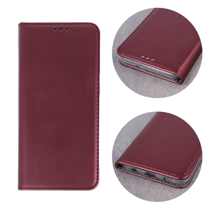 OEM - Xiaomi Redmi Note 14 4G Plånboksfodral Smart Magnetic - Burgundy