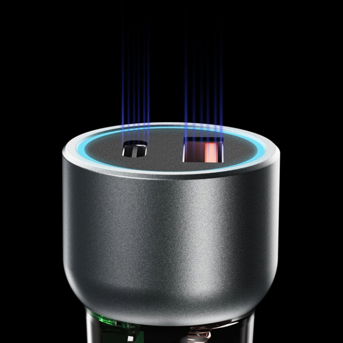 Dudao - Dudao Billaddare 30W USB-C USB-A - Grå