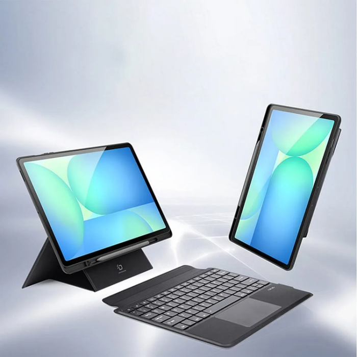 Dux Ducis - Dux Ducis Galaxy Tab S10 FE Plus Fodral med Trådlöst tangentbord - Svart