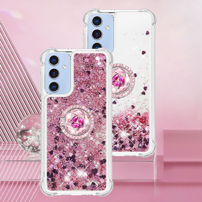 A-One Brand - Galaxy A17/A26 Mobilskal Kickstand Quicksand TPU - Roséguld