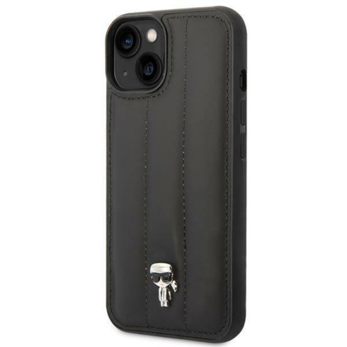 KARL LAGERFELD - Karl Lagerfeld iPhone 14 Skal Puffy Ikonik Pin - Svart