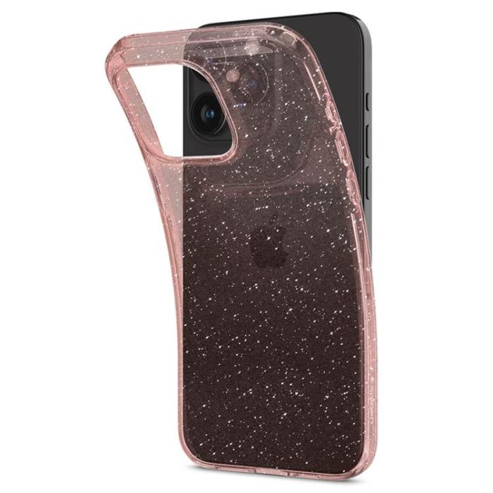 Spigen - Spigen iPhone 15 Pro Mobilskal Liquid Crystal - Rosa