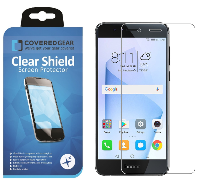 UTGATT5 - CoveredGear Clear Shield skärmskydd till Huawei Honor 8
