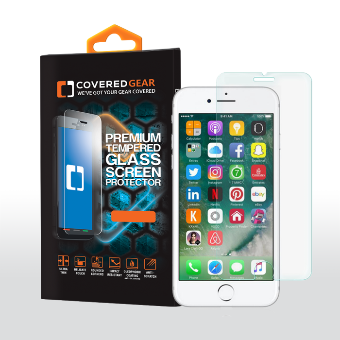 UTGATT5 - CoveredGear härdat glas skärmskydd till iPhone 6/7/8 Plus