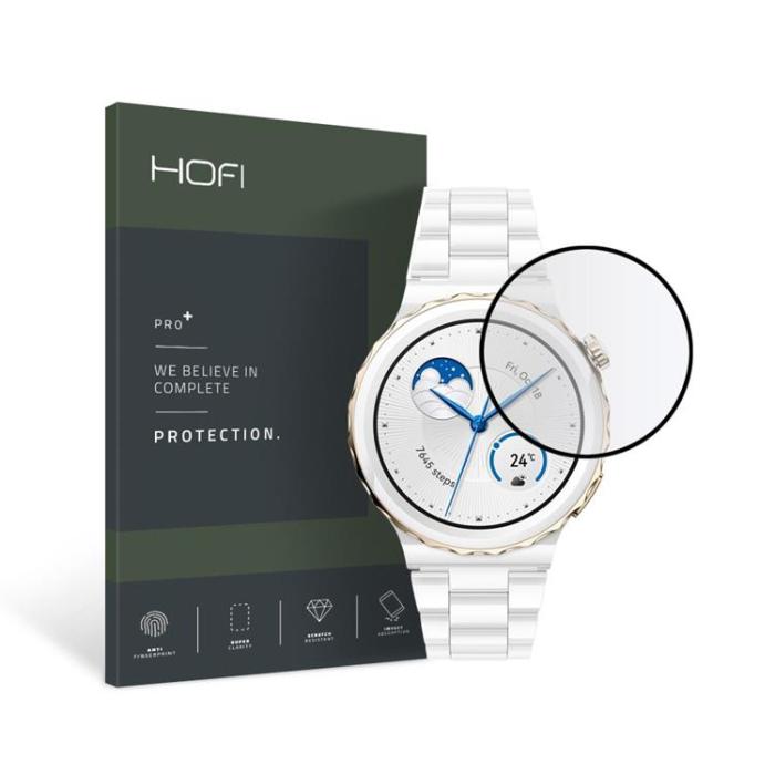 UTGATT1 - Hofi Huawei Watch GT 3 Pro 43mm Härdat Glas Hybrid Pro Plus - Svart
