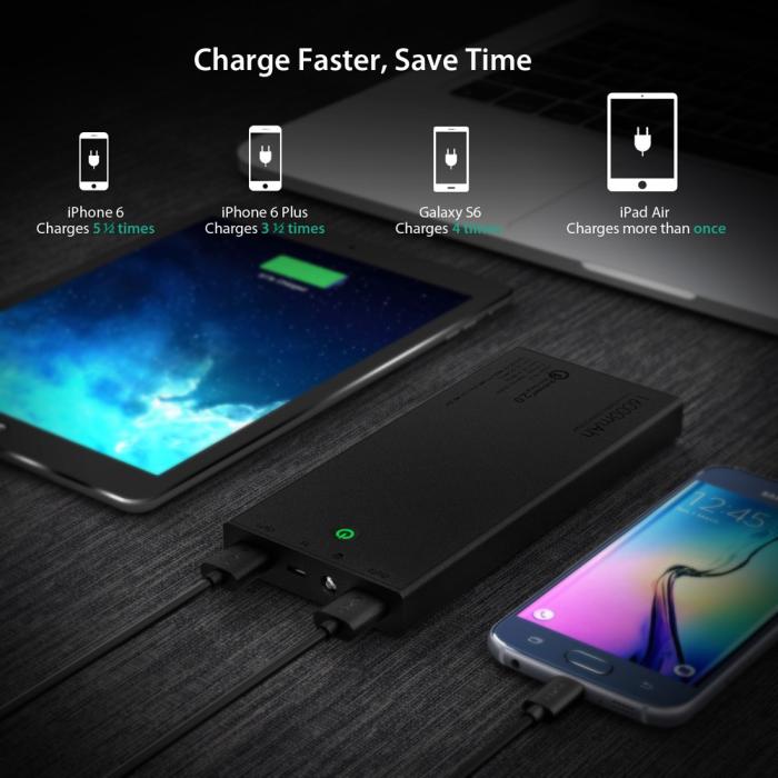 UTGATT5 - Aukey Qualcomm Certified 16000 mAh Quick Charge Powerbank 2.0