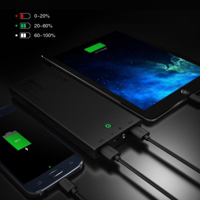 UTGATT5 - Aukey Qualcomm Certified 16000 mAh Quick Charge Powerbank 2.0
