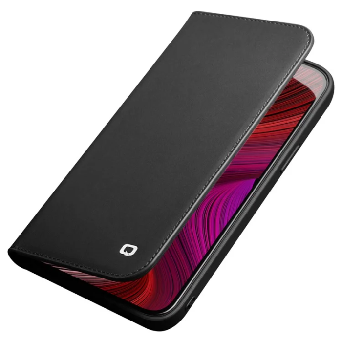 QIALINO - Qialino iPhone 13 Mini Plånboksfodral Cowhide Äkta Läder