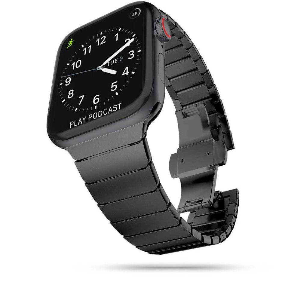 Tech-Protect Linkband Apple Watch 4/5/6/7/8/SE/Ultra (42/44/45/49 mm) - Svart | 5123 | AlltMobil