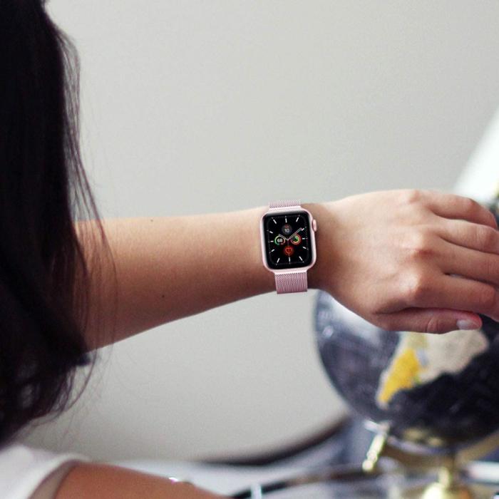 Tech-Protect - Milaneseband Apple Watch 7/8/9/10/SE/Ultra 1/2(44/45/46/49mm) - Rose Gold