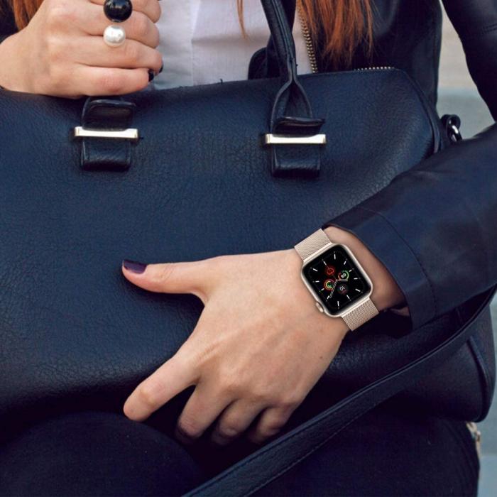 Tech-Protect - Milaneseband Apple Watch 7/8/9/10/SE/Ultra 1/2(44/45/46/49mm) - Rose Gold