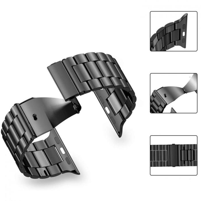 Tech-Protect - Stainless Apple Watch 7/8/9/10/SE/Ultra 1/2 (44/45/46/49mm) - Svart