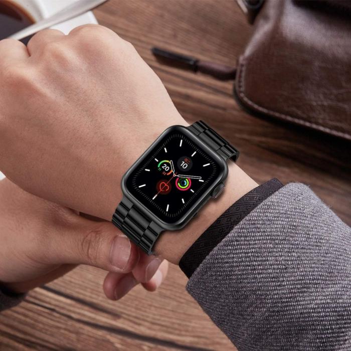 Tech-Protect - Stainless Apple Watch 7/8/9/10/SE/Ultra 1/2 (44/45/46/49mm) - Svart