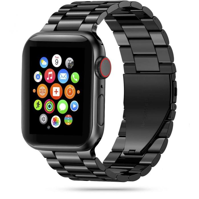 Tech-Protect - Stainless Apple Watch 7/8/9/10/SE/Ultra 1/2 (44/45/46/49mm) - Svart