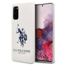 U.S. Polo Assn. - U.S. Polo Assn. Silicone Collection Samsung Galaxy S20 G980 Skal Vit