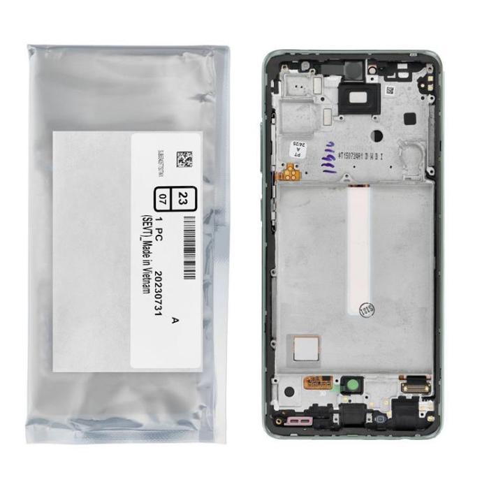 SpareParts - Galaxy A52S 5G Skärm med LCD-display Service Pack Grön