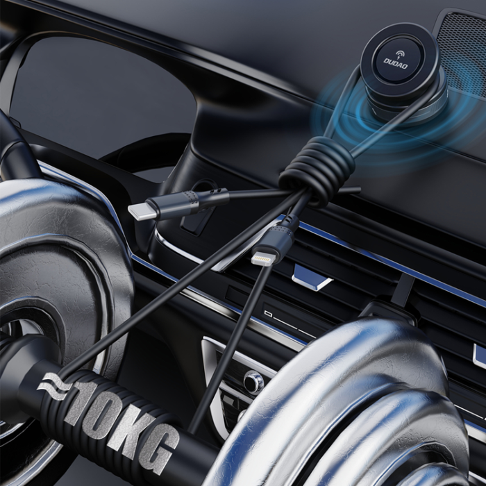 Dudao - Dudao MagSafe Bilhållare med 15W Trådlös laddare F24MAX - Svart