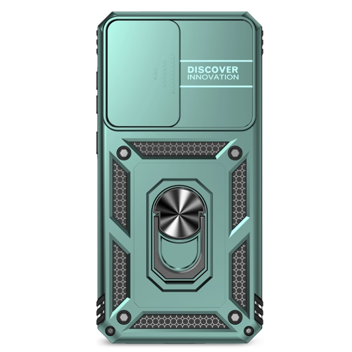 A-One Brand - Galaxy A36/A56 Mobilskal Kickstand PC + TPU - Svartgrön