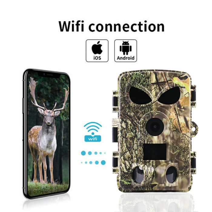 OEM - WiFi Trail Jaktkamera 8K 60MP Ultra HD Nattseende PR8000
