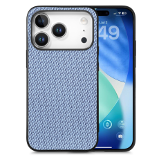 A-One Brand - iPhone 17 Pro Max Mobilskal Carbon Fiber PU Läder - Blå
