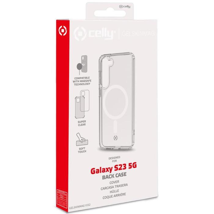 Celly - Celly Galaxy S23 5G Mobilskal Gelskinmag - Transparent