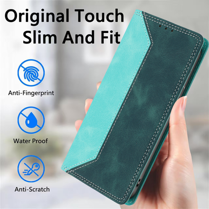 A-One Brand - OnePlus 15 Konstläder Plånboksfodral Färg Splicing RFID-Skydd