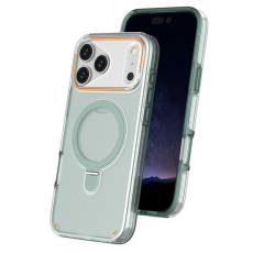 A-One Brand - iPhone 17 Pro Max Mobiskal MagSafe Med Kickstand TPU + PC - Grön