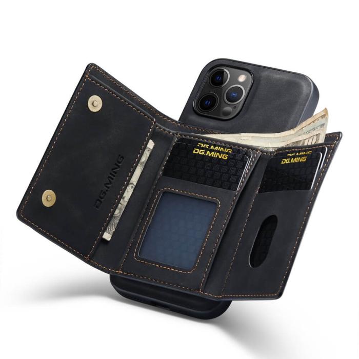 DG.MING - DG.MING iPhone 12 & 12 Pro Skal samt Wallet med Kickstand