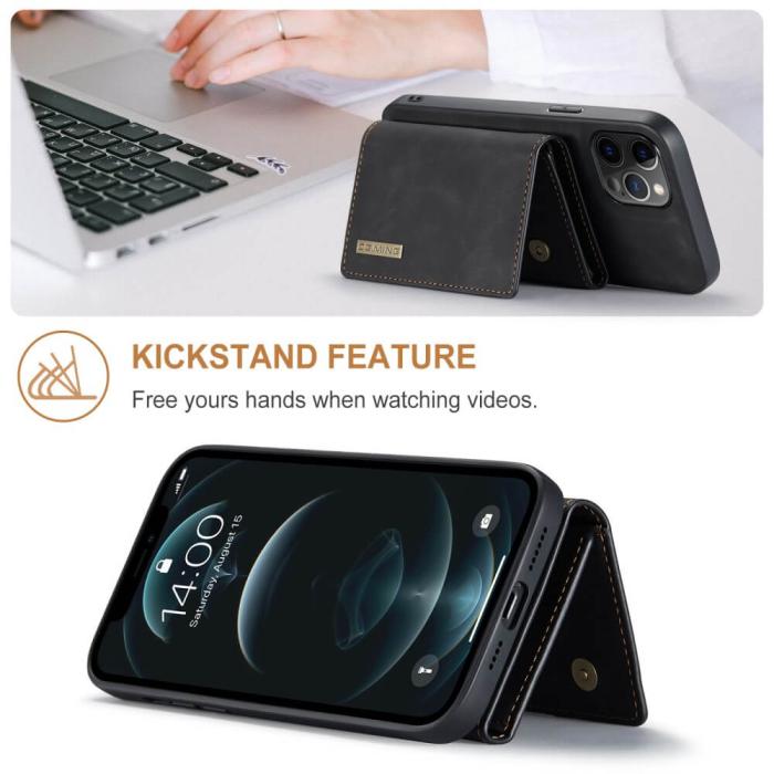 DG.MING - DG.MING iPhone 12 & 12 Pro Skal samt Wallet med Kickstand