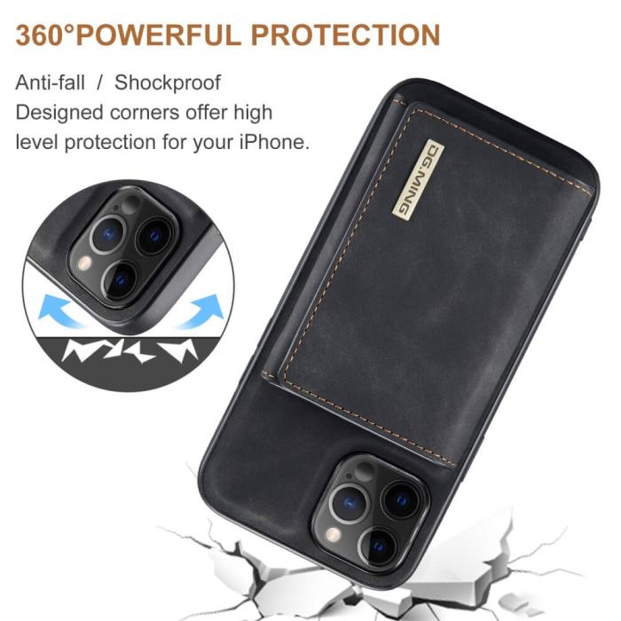 DG.MING - DG.MING iPhone 12 & 12 Pro Skal samt Wallet med Kickstand